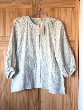 Poudre Organic Floral Blouse - Onagre Blouse Fleuri Lavande